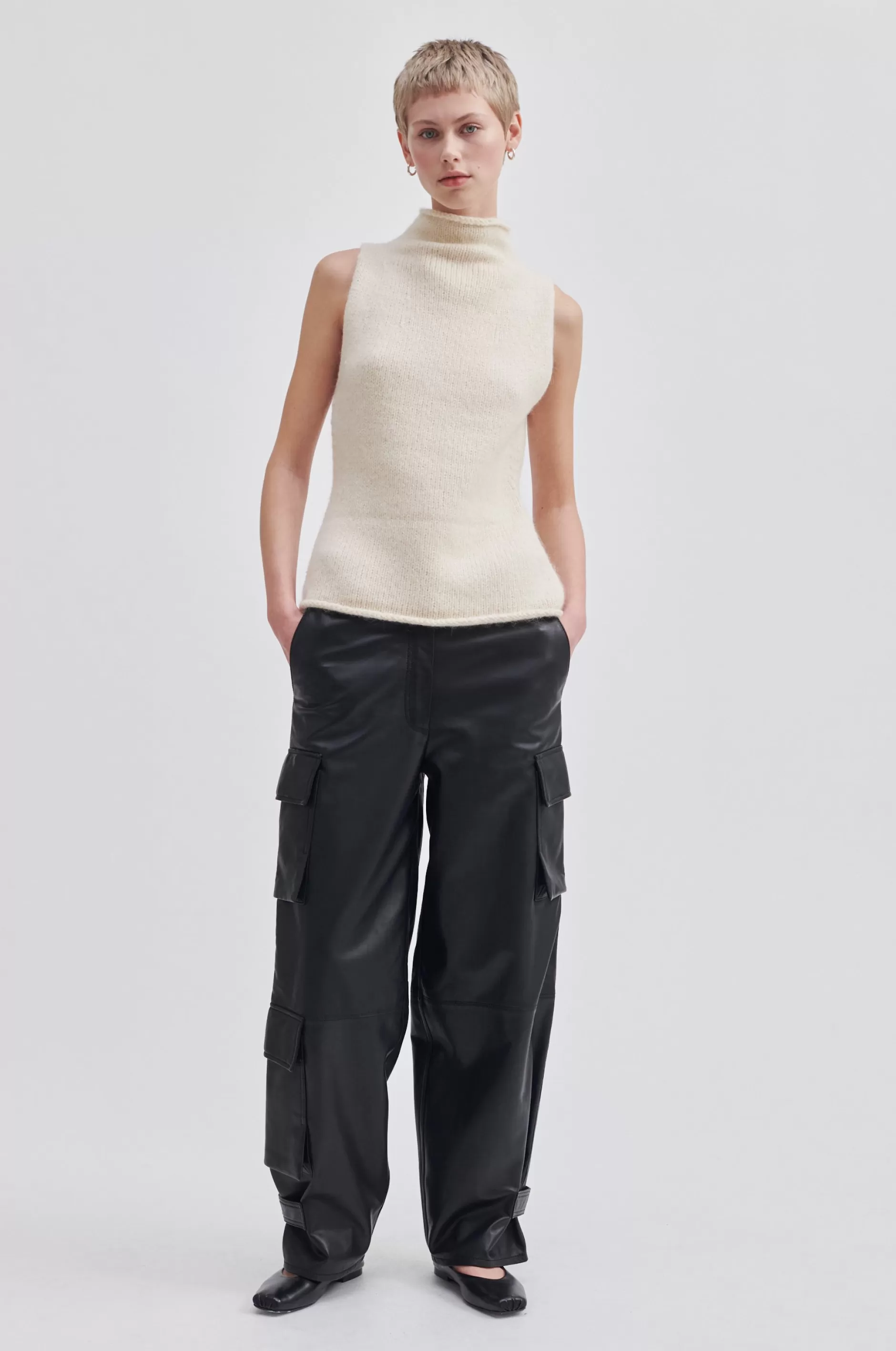 Letho Leather Cargo Trousers^Second Female Outlet