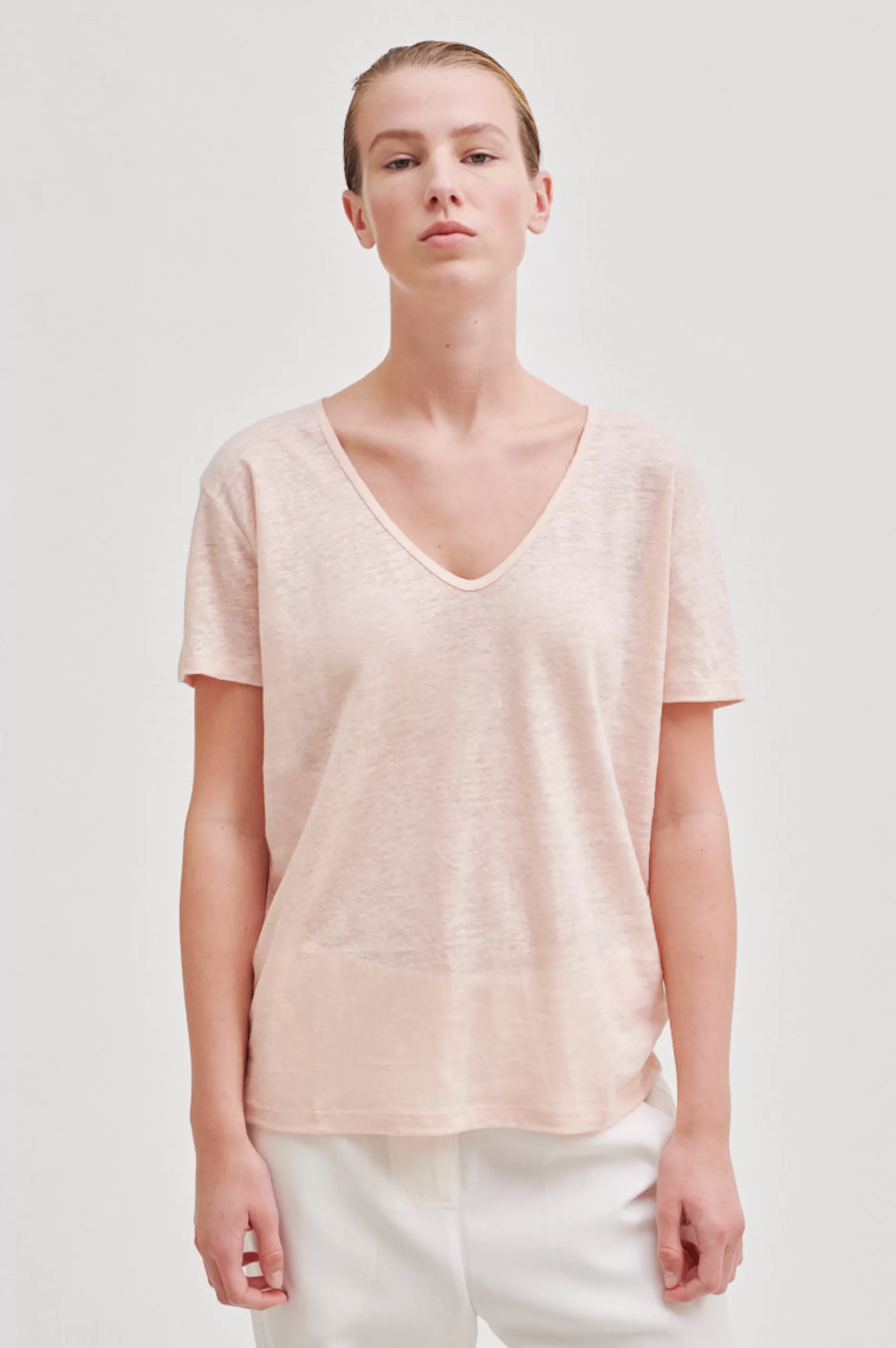 Peony Ss V-Neck Tee^Second Female Shop